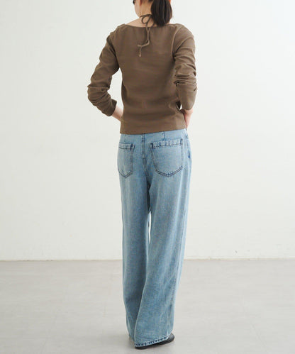 【earthy_】羅紋心形領吊帶上衣