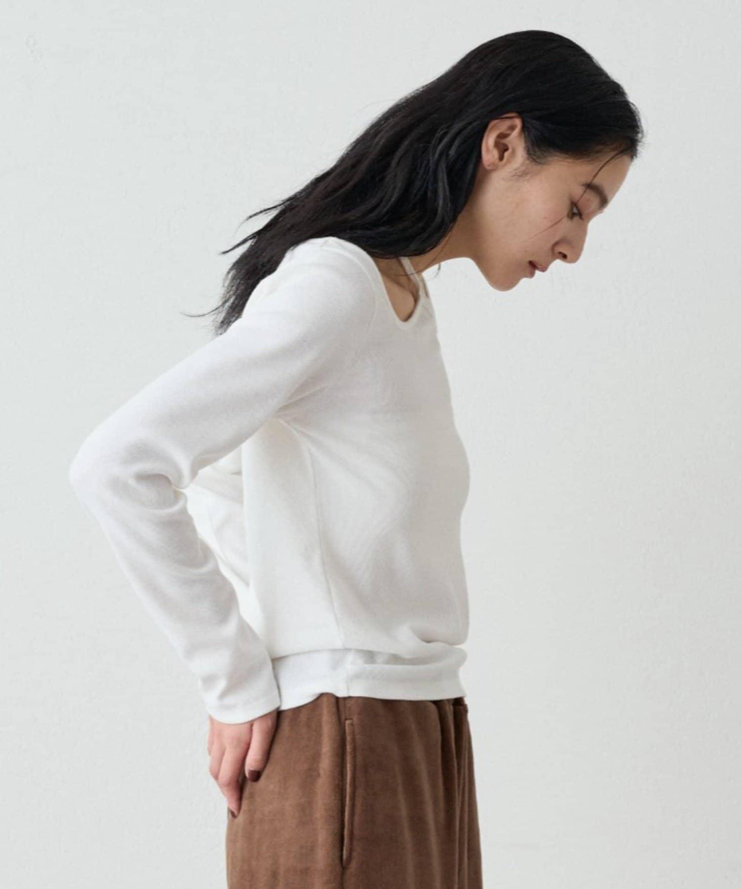 【earthy_】羅紋心形領吊帶上衣