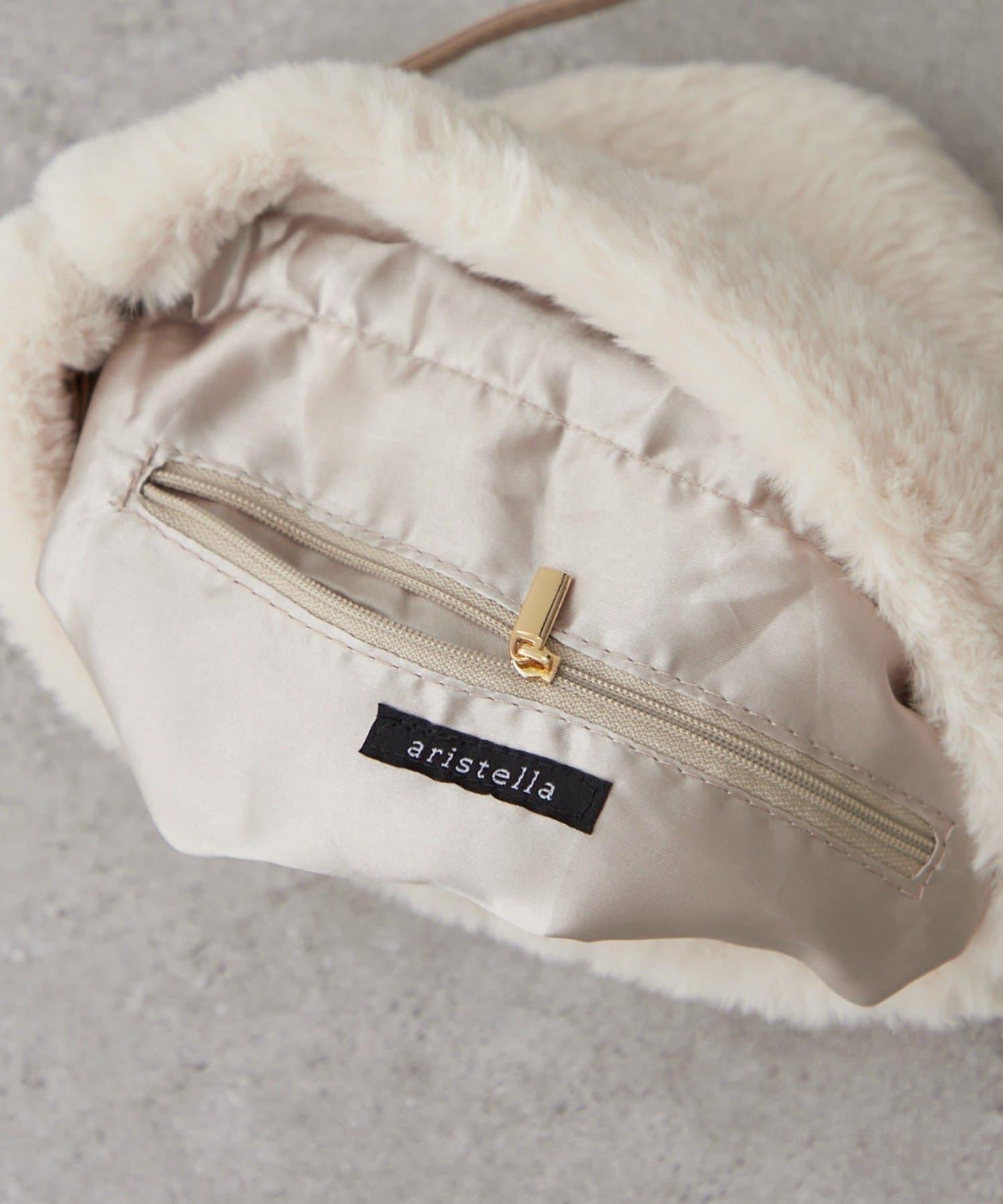 2WAY毛絨束口包斜挎包