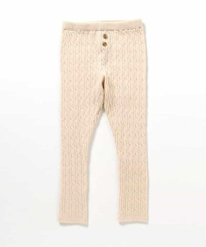 麻花針織打底褲_可機洗 10分褲