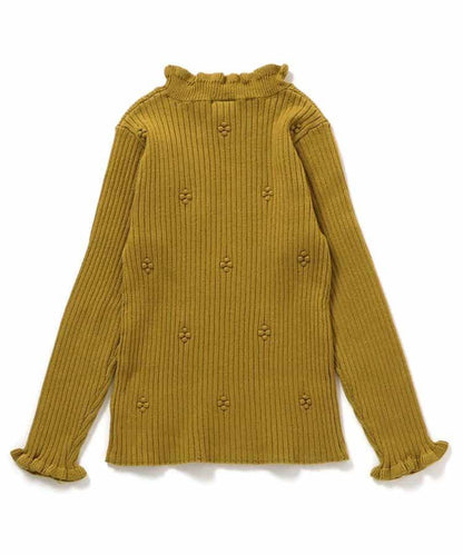 荷葉邊羅紋針織衫_可機洗