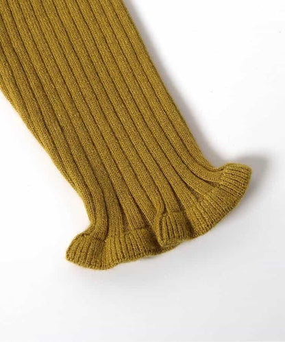 荷葉邊羅紋針織衫_可機洗