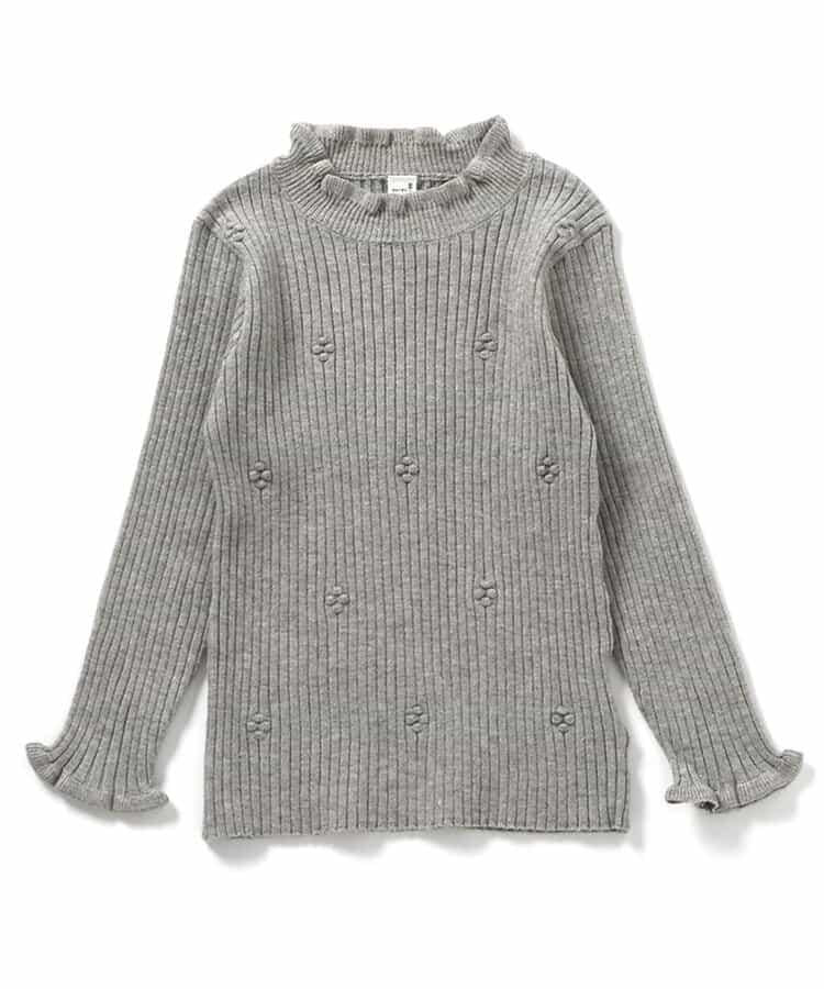 荷葉邊羅紋針織衫_可機洗