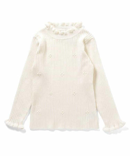 荷葉邊羅紋針織衫_可機洗