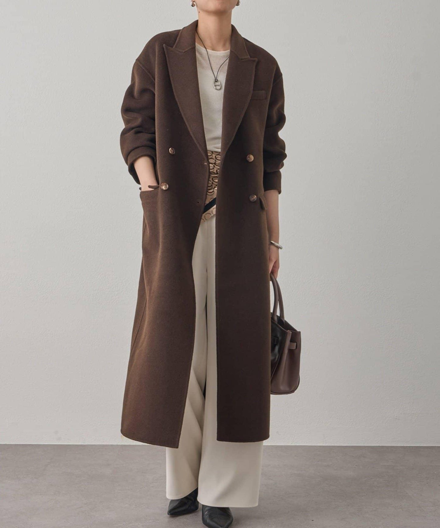 駁領雙面呢大衣