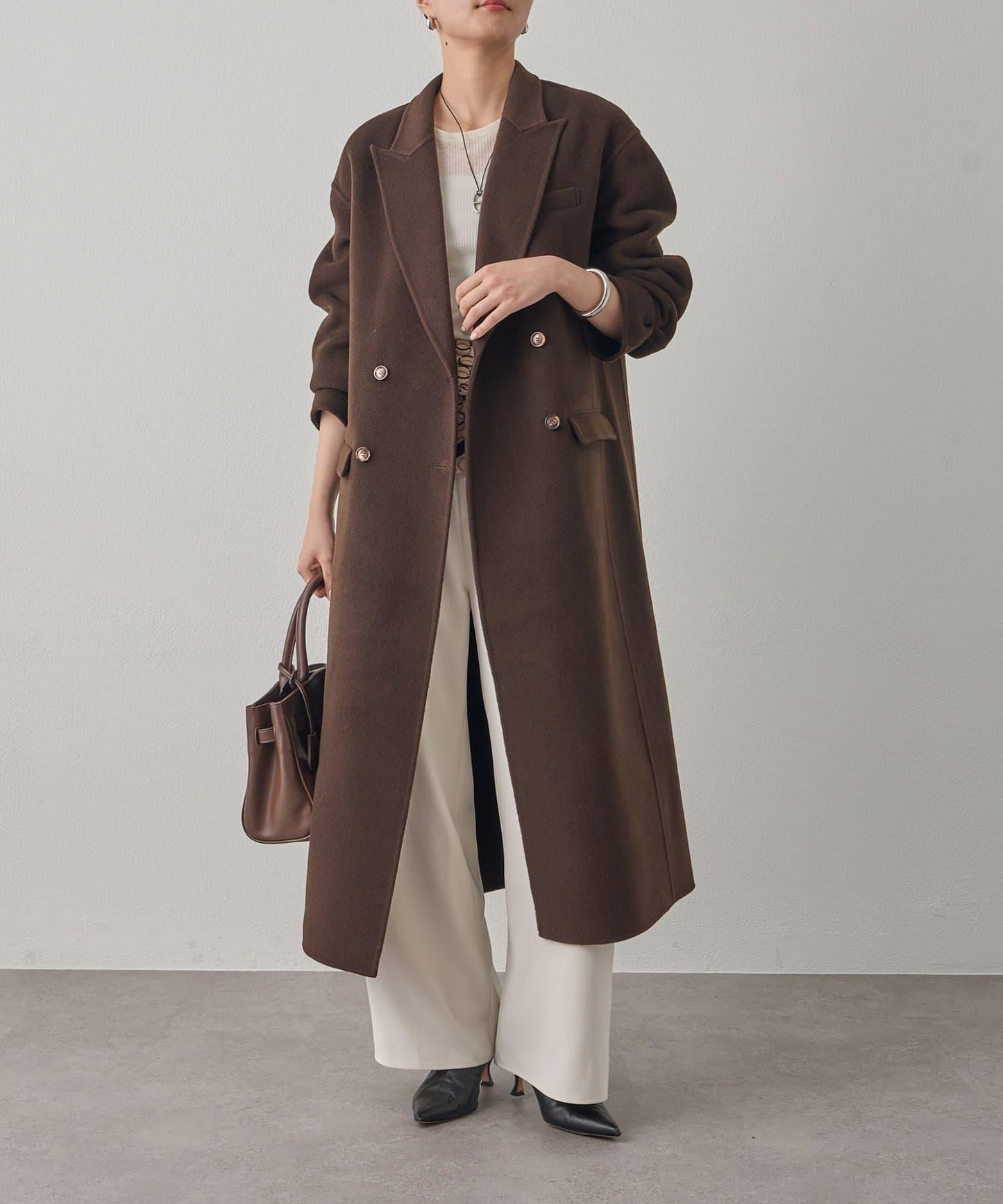 駁領雙面呢大衣