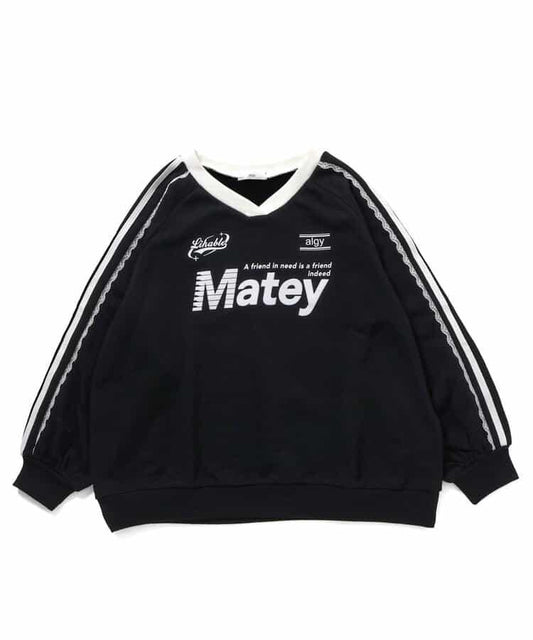 袖部蕾絲寬鬆衛衣