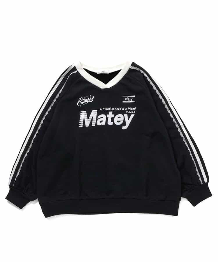 袖部蕾絲寬鬆衛衣