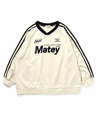 袖部蕾絲寬鬆衛衣