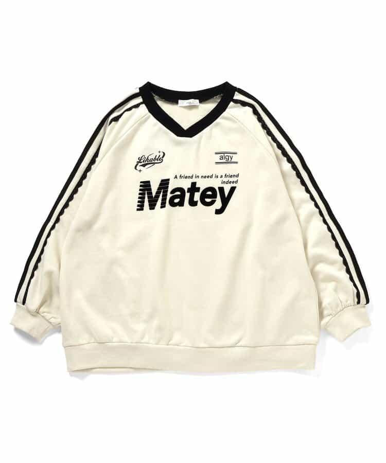 袖部蕾絲寬鬆衛衣