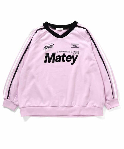 袖部蕾絲寬鬆衛衣