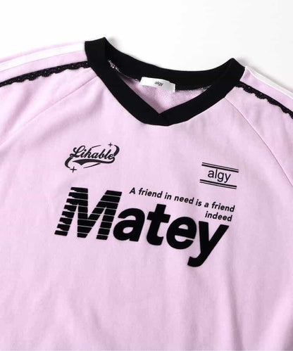 袖部蕾絲寬鬆衛衣