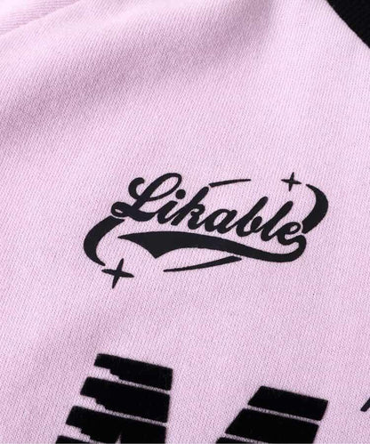 袖部蕾絲寬鬆衛衣