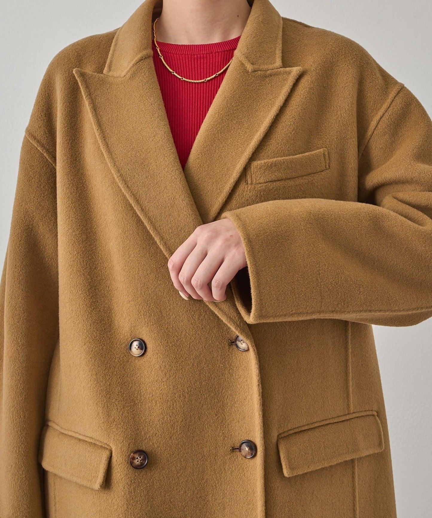 駁領雙面呢大衣