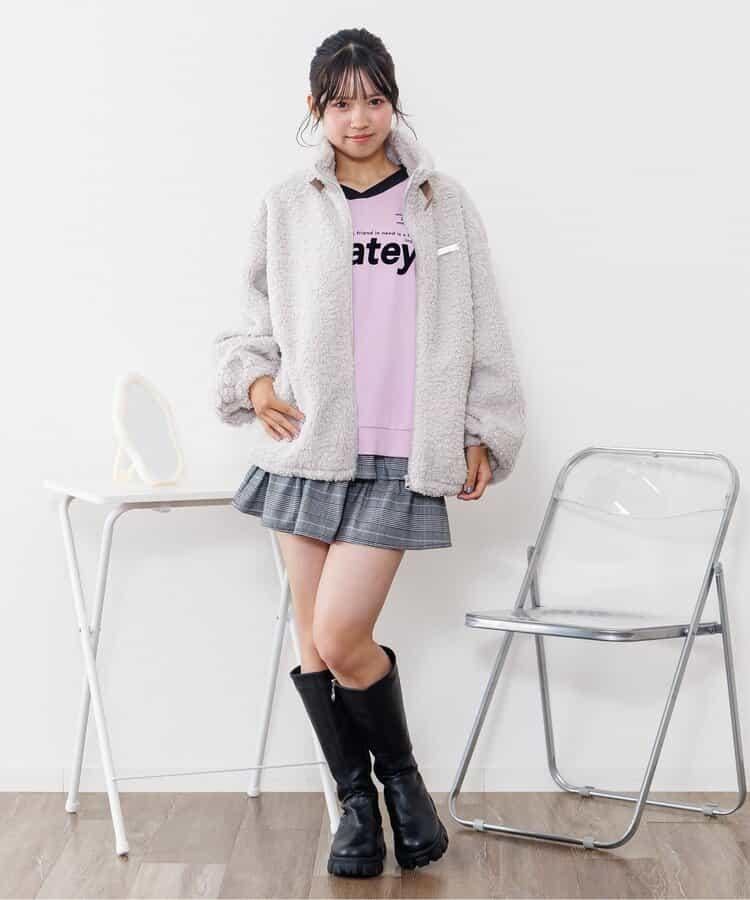 袖部蕾絲寬鬆衛衣