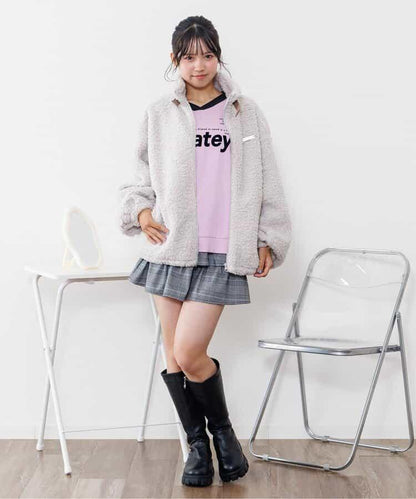 袖部蕾絲寬鬆衛衣