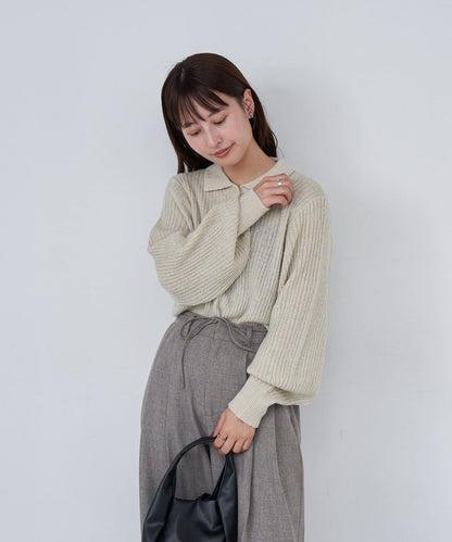 Kastane B 亮片針織Polo衫