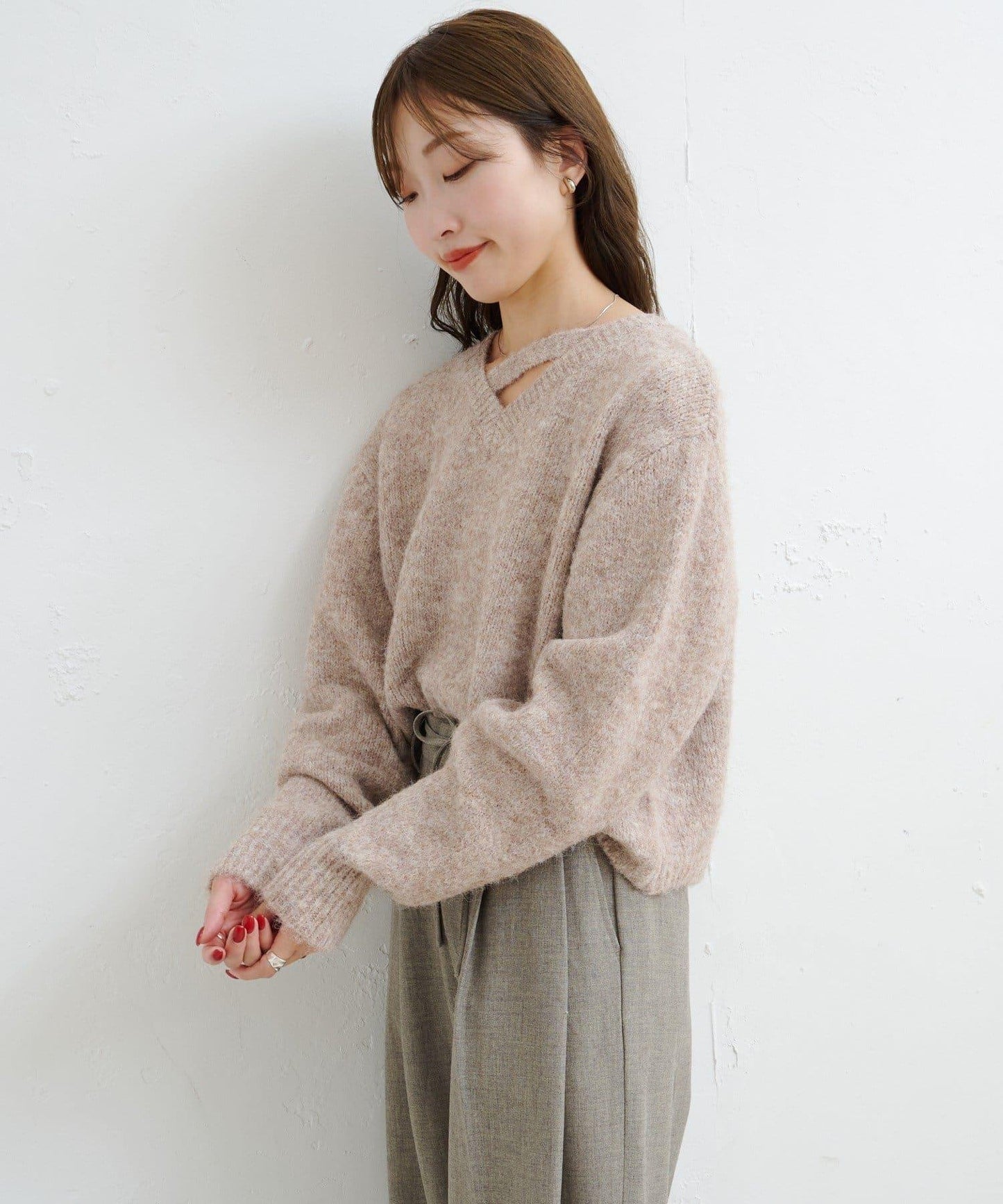 【Kastane】B圈圈紗針織套頭衫