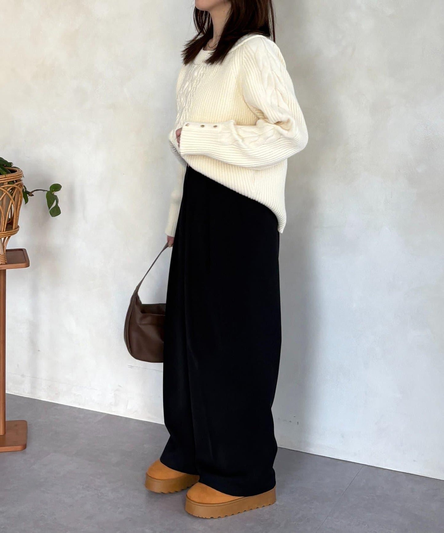 厚底短款羊羔絨靴