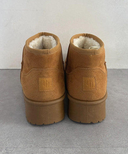 厚底短款羊羔絨靴