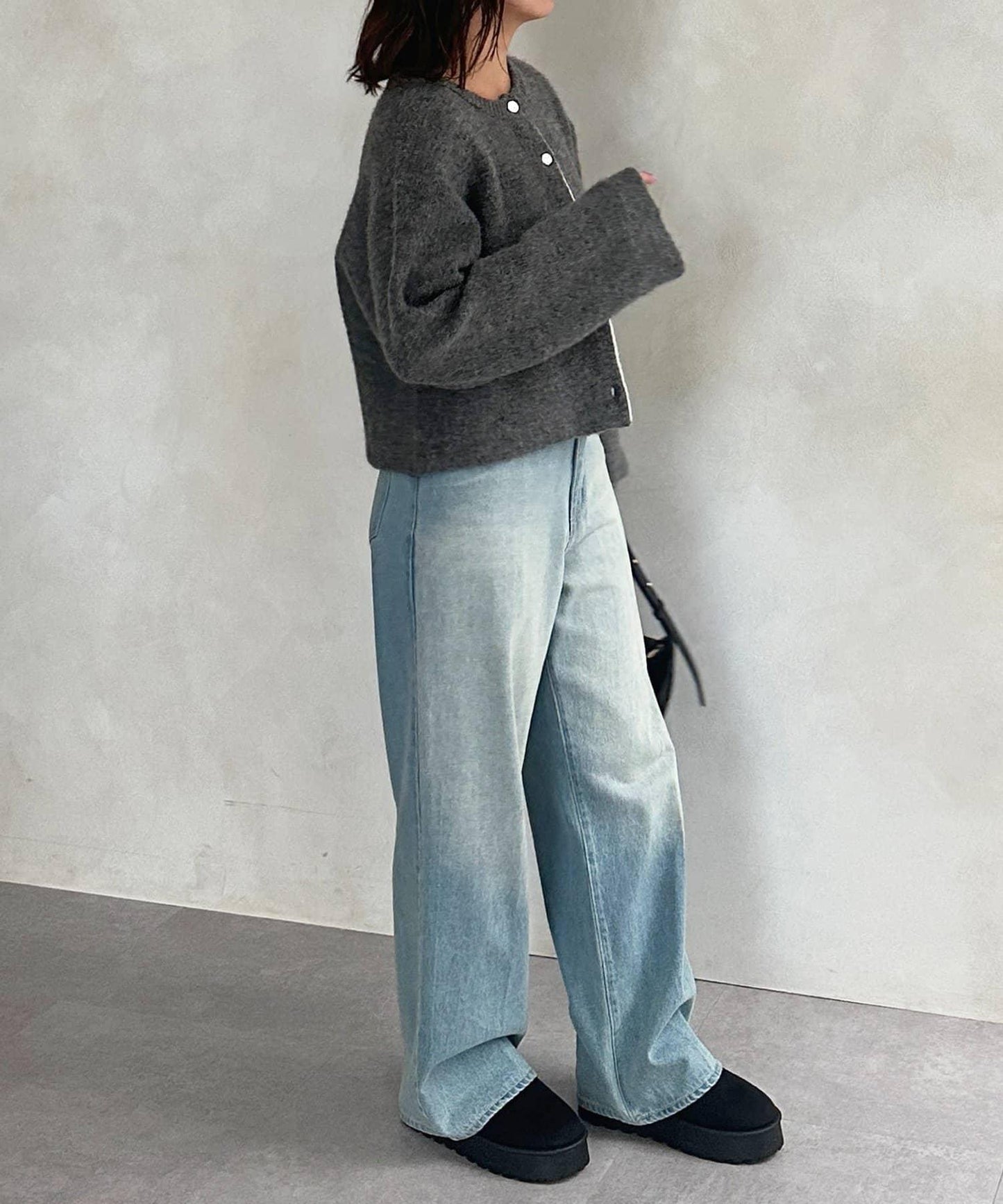 厚底短款羊羔絨靴