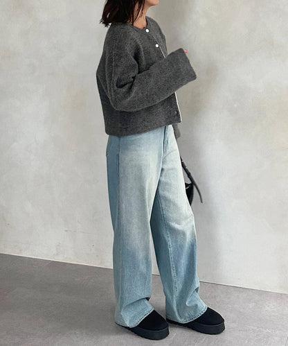 厚底短款羊羔絨靴