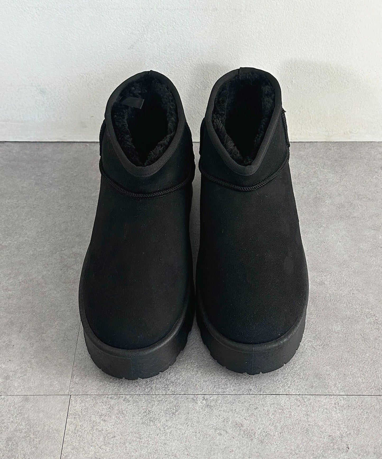 厚底短款羊羔絨靴