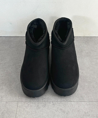 厚底短款羊羔絨靴