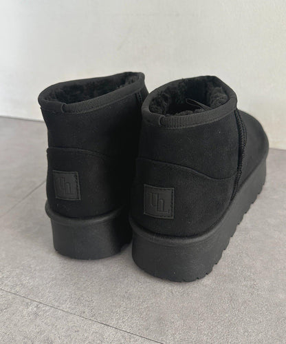 厚底短款羊羔絨靴