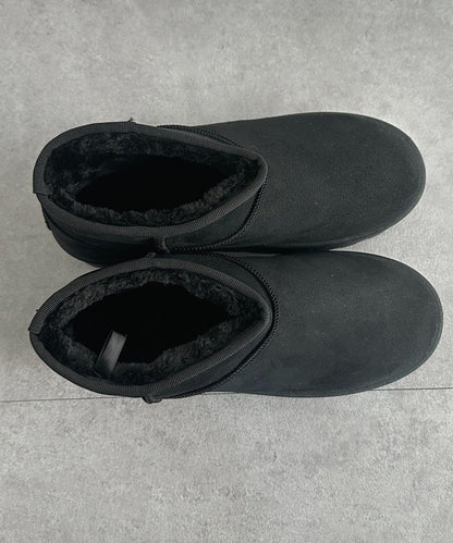 厚底短款羊羔絨靴