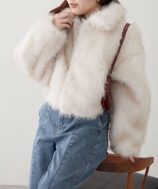 拼接毛皮兩用夾克