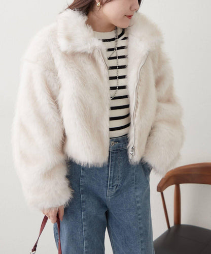 拼接毛皮兩用夾克