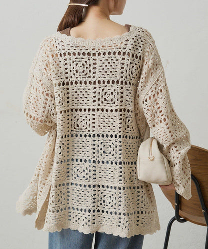 【PUAL CE CIN】鉤針編織針織開衫