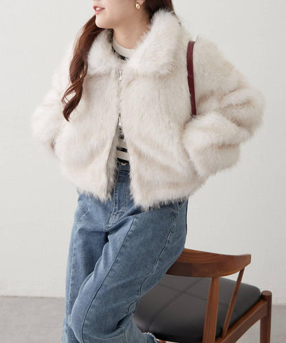 拼接毛皮兩用夾克