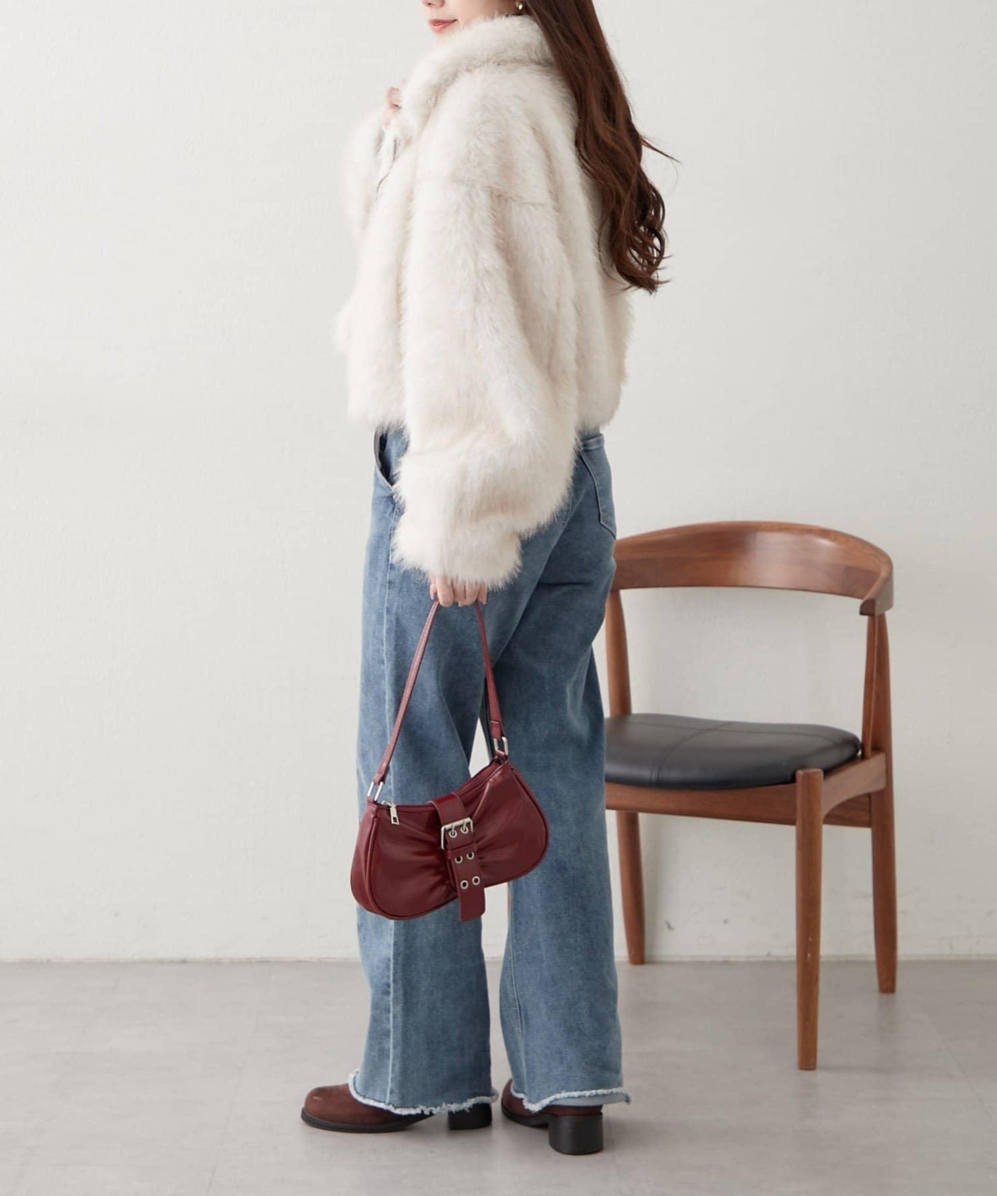 拼接毛皮兩用夾克