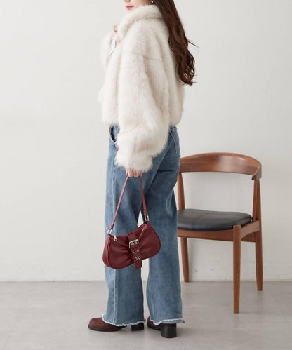 拼接毛皮兩用夾克