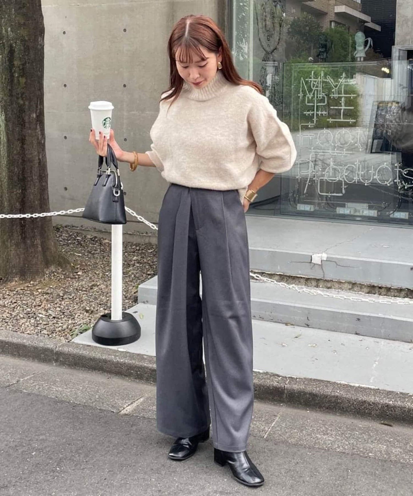 犛牛絨高領針織衫