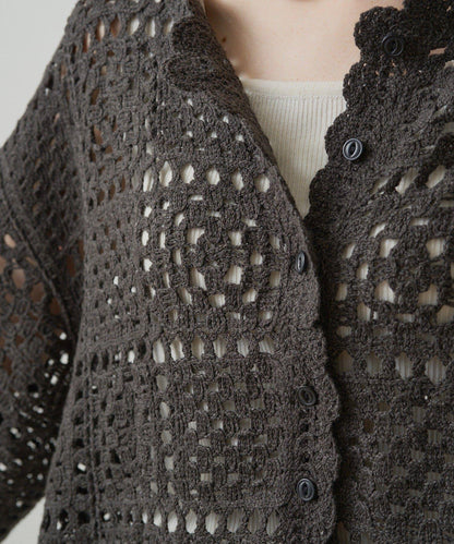 【PUAL CE CIN】鉤針編織針織開衫