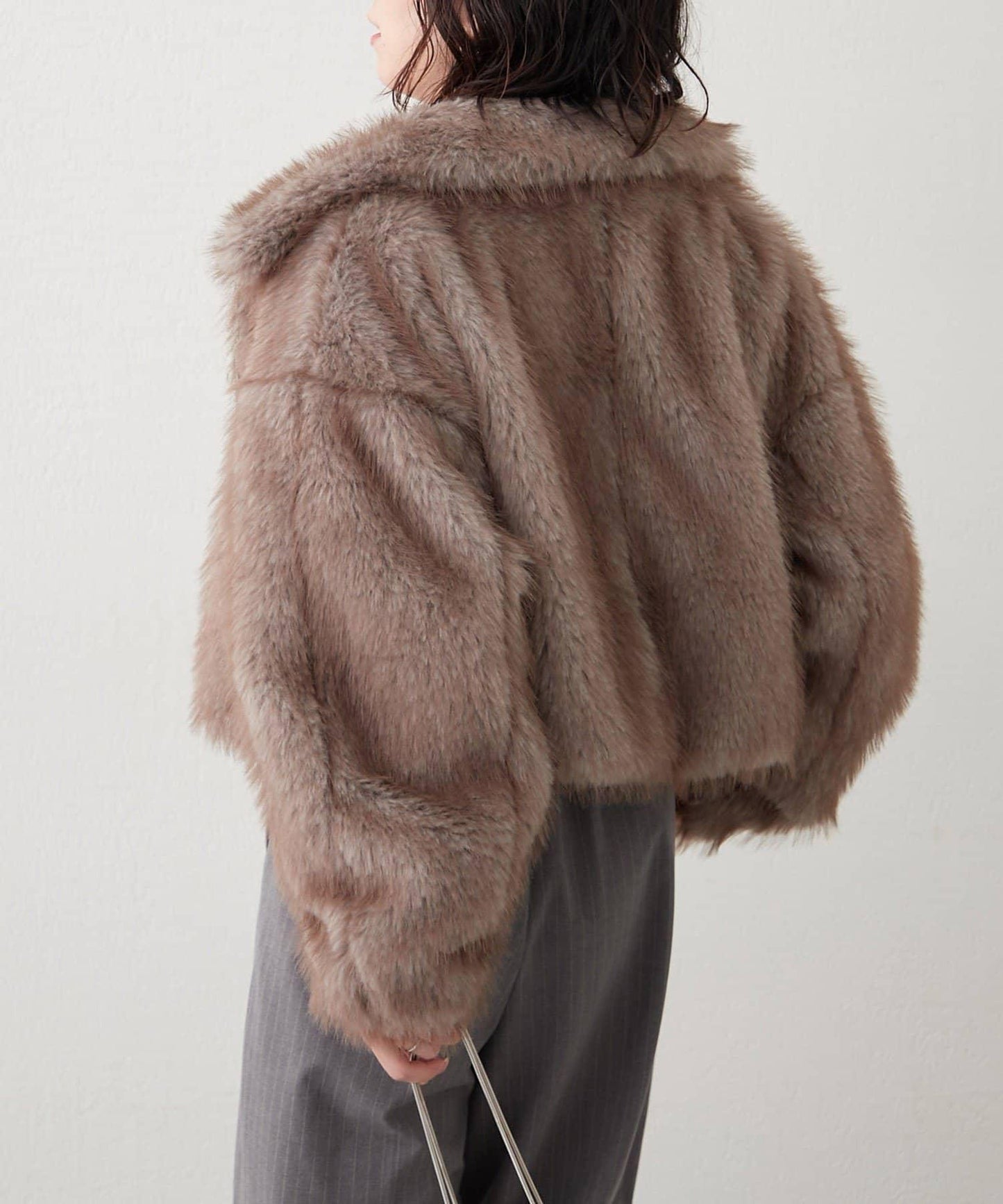 拼接毛皮兩用夾克