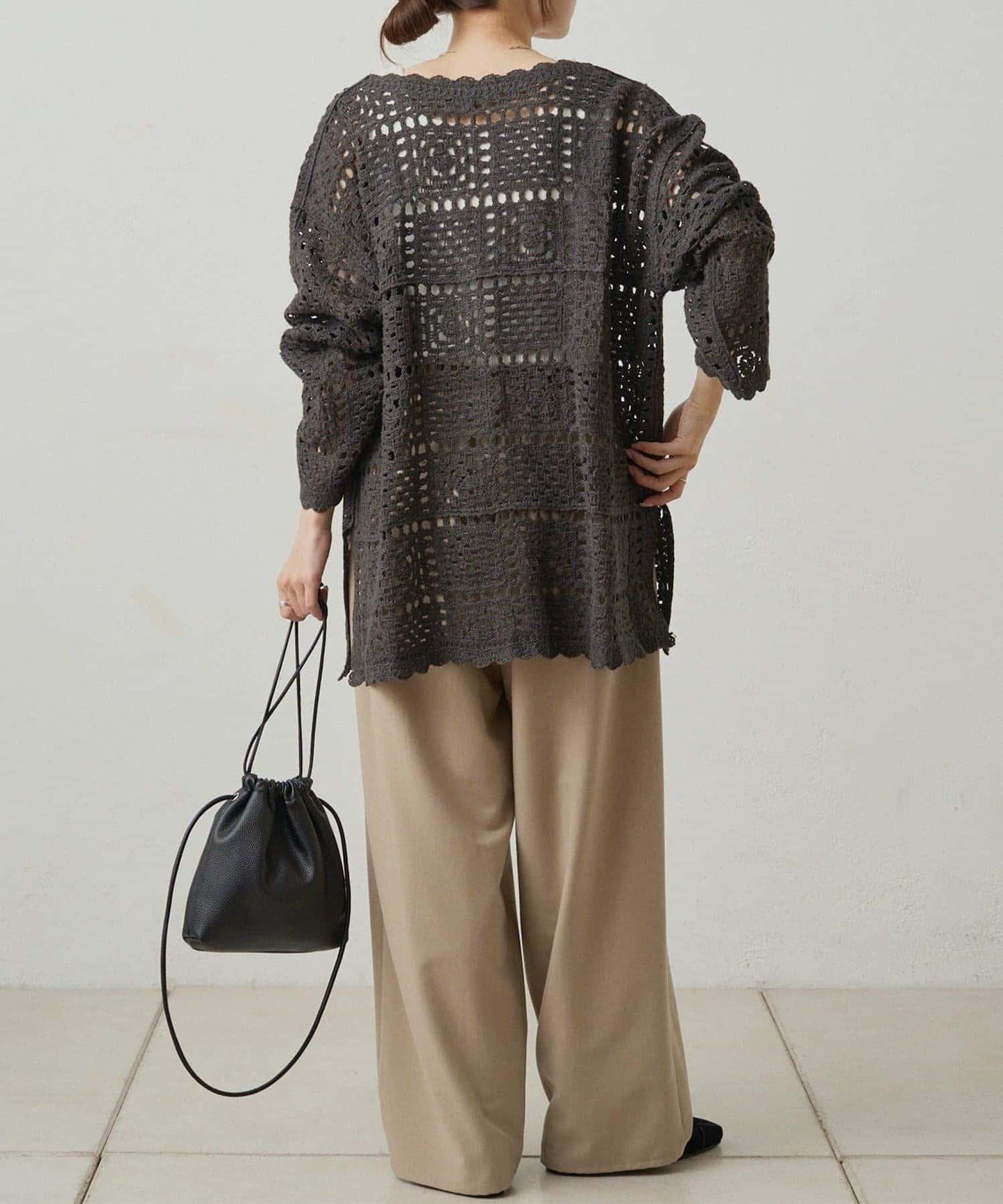 【PUAL CE CIN】鉤針編織針織開衫