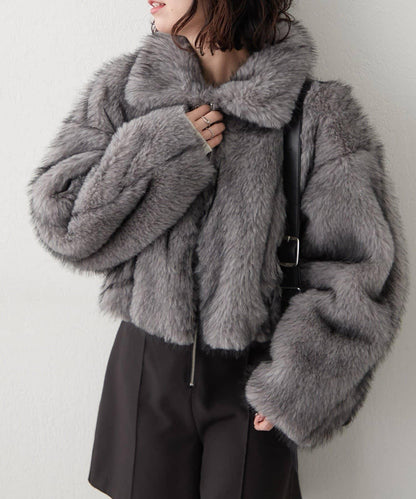拼接毛皮兩用夾克