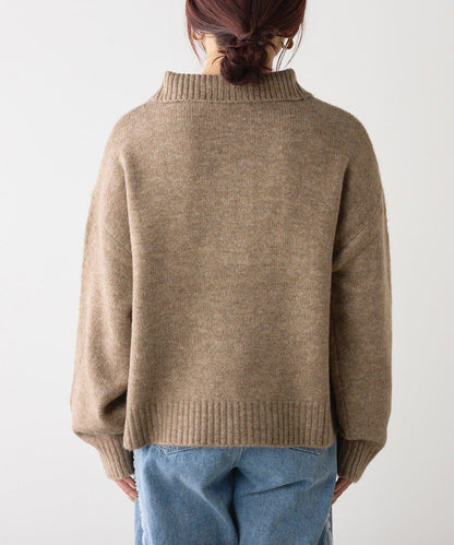 Yak觸感半拉鍊針織衫