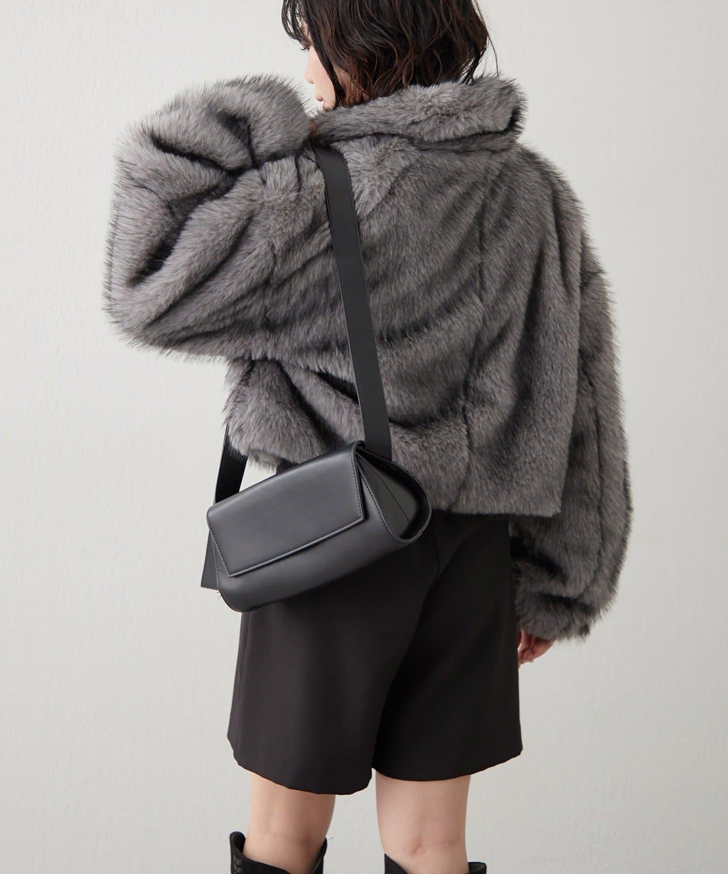 拼接毛皮兩用夾克