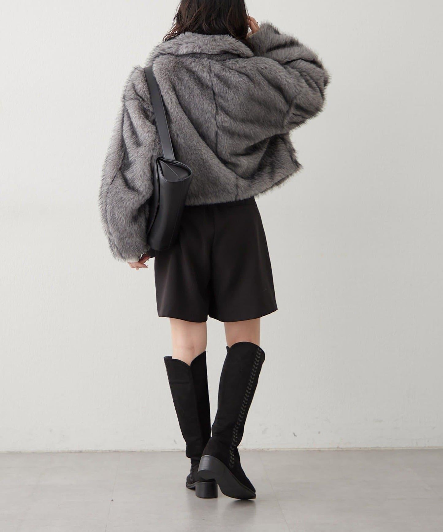 拼接毛皮兩用夾克