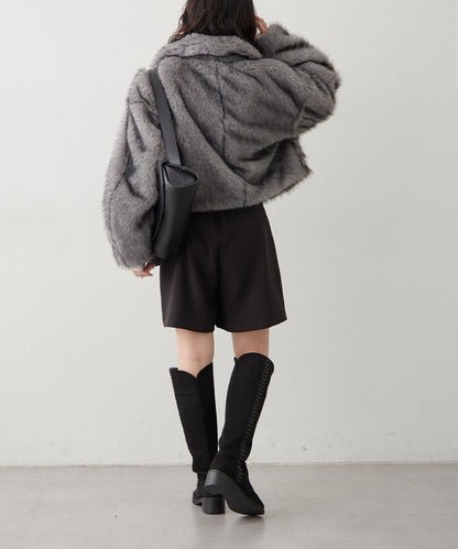 拼接毛皮兩用夾克