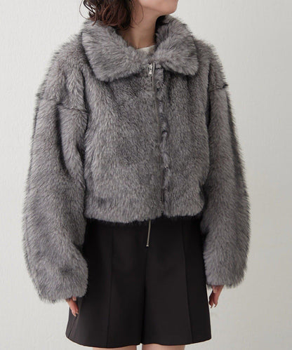 拼接毛皮兩用夾克