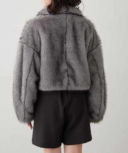 拼接毛皮兩用夾克