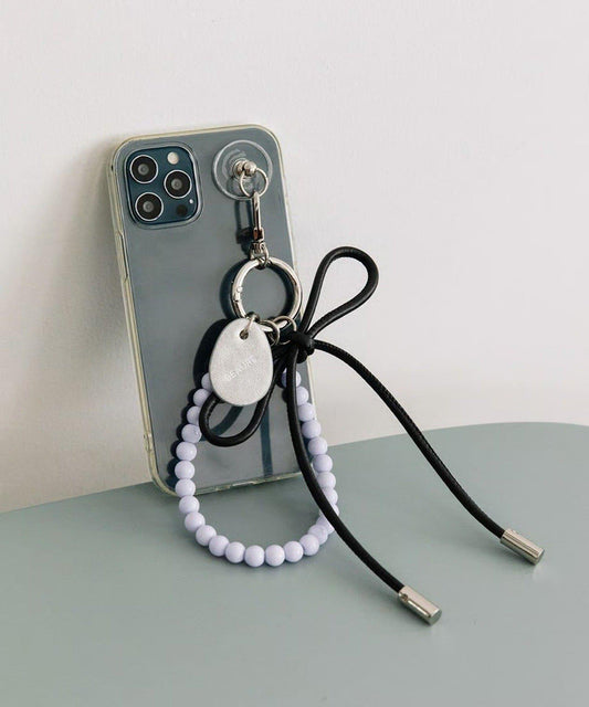 【BEAURE ビュレ】皮革蝴蝶結+珍珠吊墜