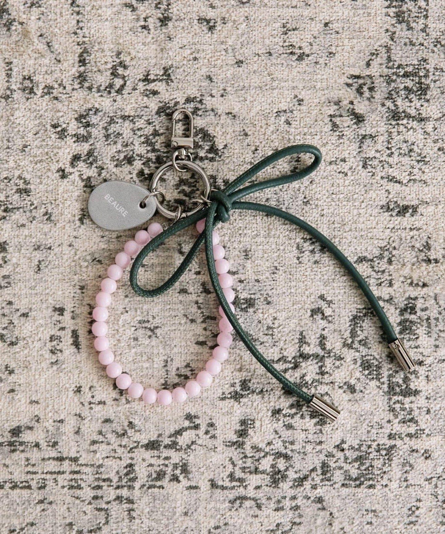 【BEAURE ビュレ】皮革蝴蝶結+珍珠吊墜