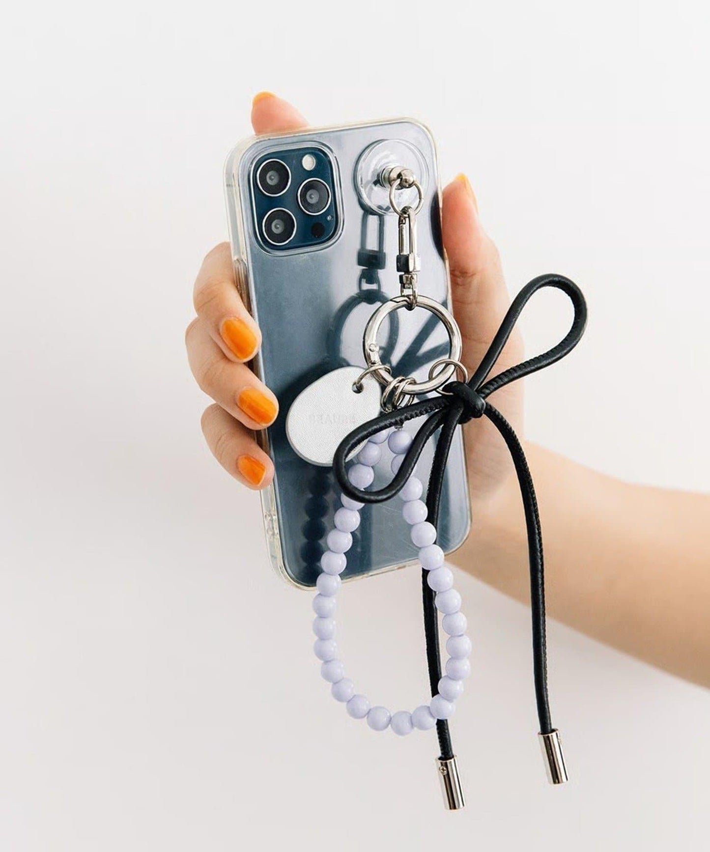 【BEAURE ビュレ】皮革蝴蝶結+珍珠吊墜